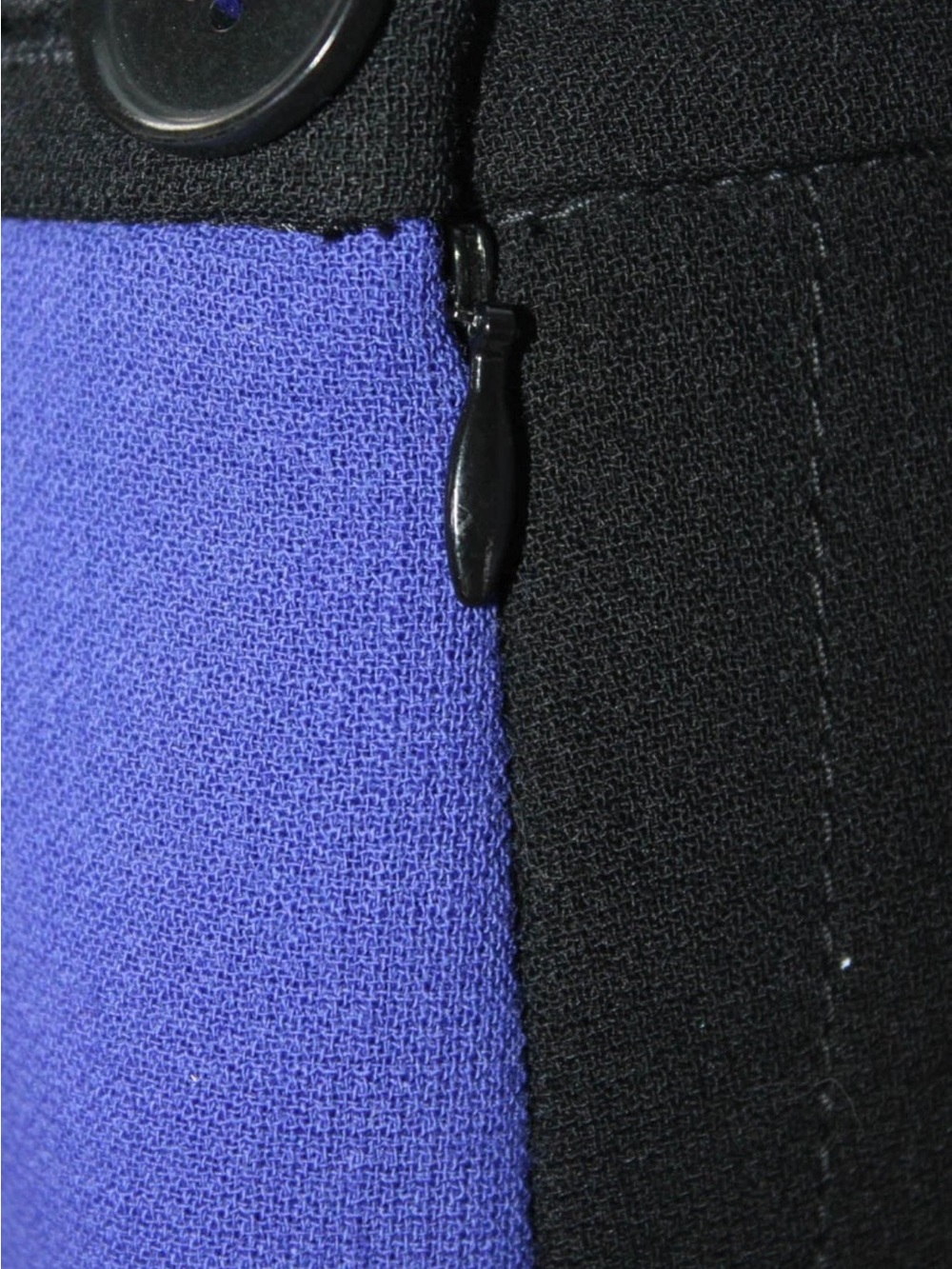 Lafayette 148 New York Black and Purple Colorblock Skirt